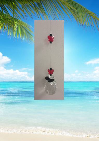 Red Butterfly and Black Suncatcher image 0